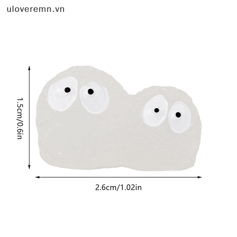 Bộ 2 Đồ trang trí Búp Bê Hoạt Hình Mini Màu Đen Phát Sáng Dùng Trang Trí Tiểu Cảnh