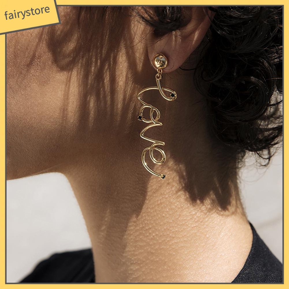 Bông Tai Hình Trái Tim Đính Đá Thời Trang Dành Cho Nữ