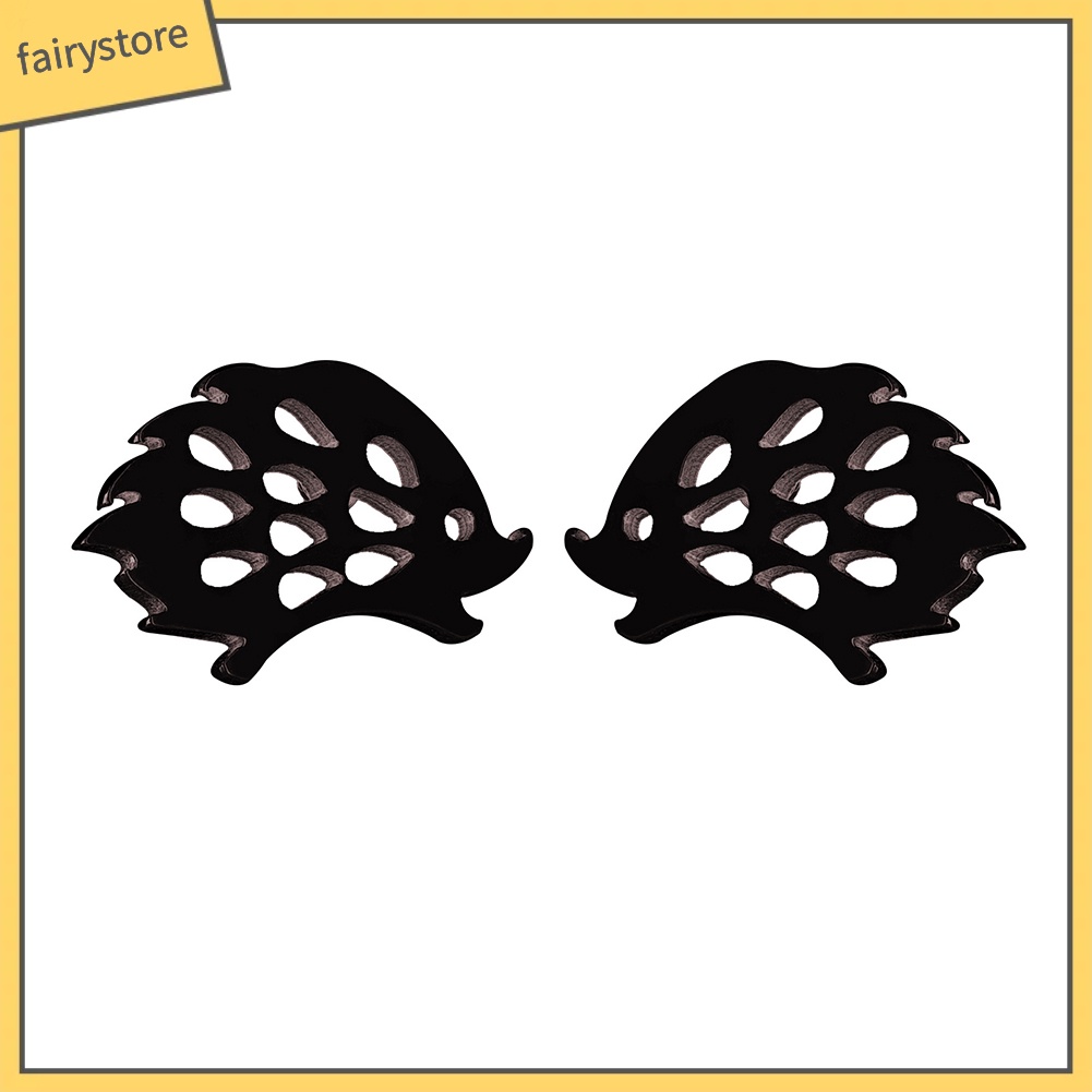 Khuyên Tai Hình Nhím Rỗng Bằng Thép Không Gỉ Đơn Giản Cho Nữ