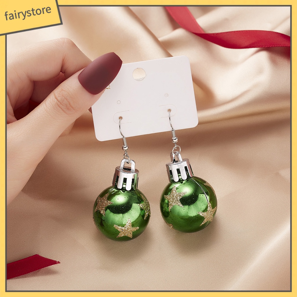 Bông Tai Hình Ngôi Sao Năm Cánh / Bông Tuyết / Bóng Đèn Tròn Thời Trang Cho Nữ