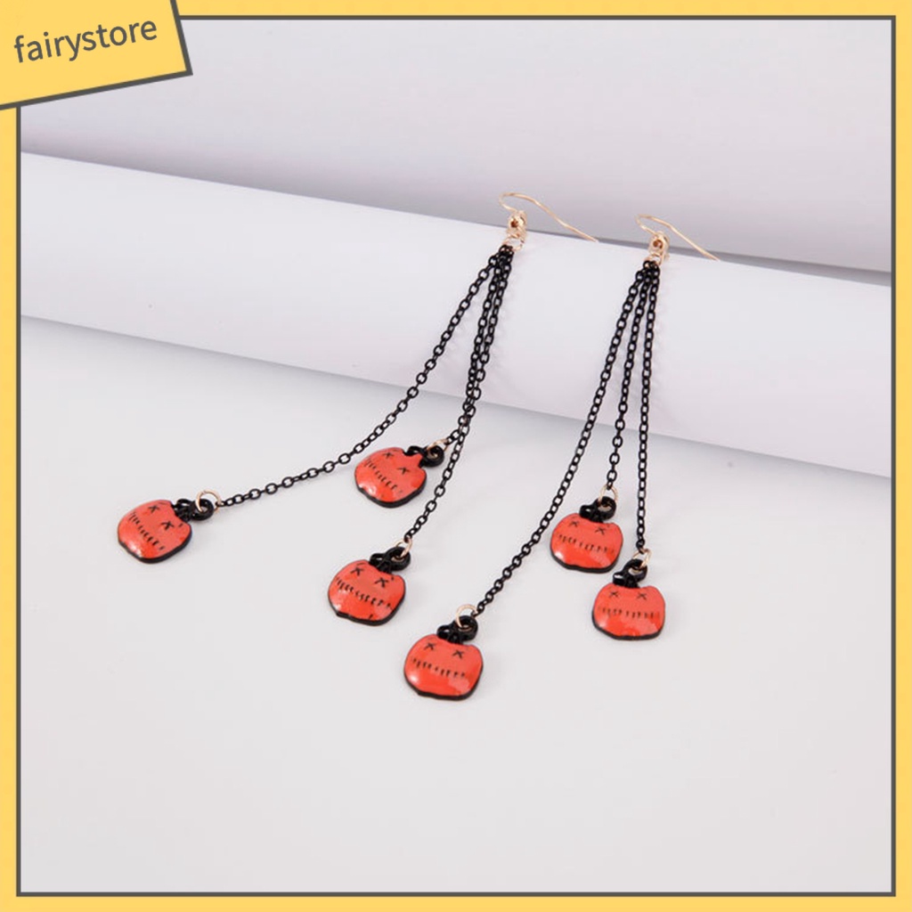 1 Đôi Bông Tai Hình Ma Bí Ngô Phong Cách Halloween Vui Nhộn Dành Cho Nữ