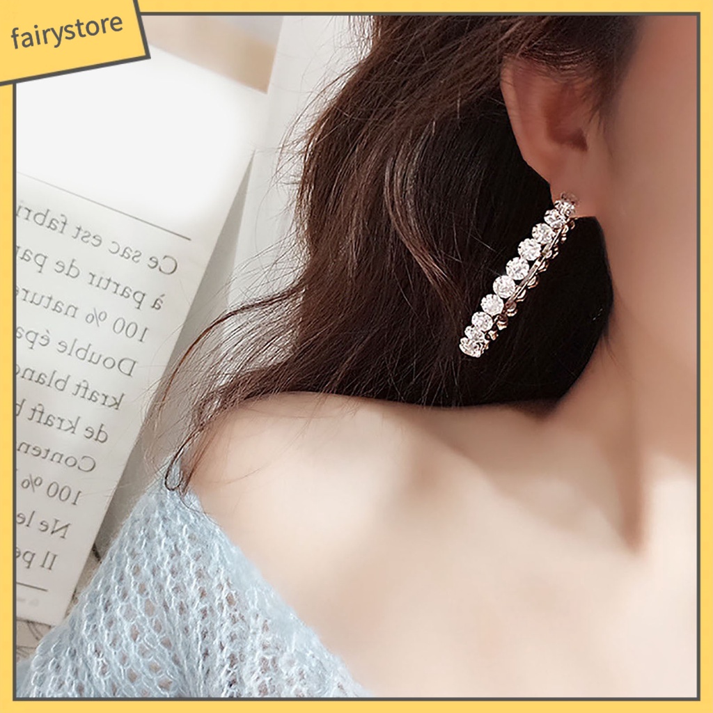 1 Đôi Bông Tai Tròn Đính Đá Sáng Tạo Phong Cách Vintage Dành Cho Nữ