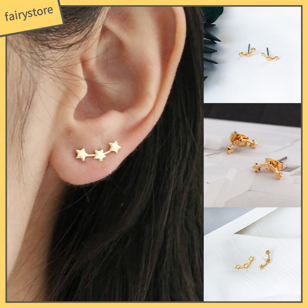 1 Đôi Bông Tai Hình Ngôi Sao Nhỏ Thanh Lịch Thời Trang Dành Cho Nữ