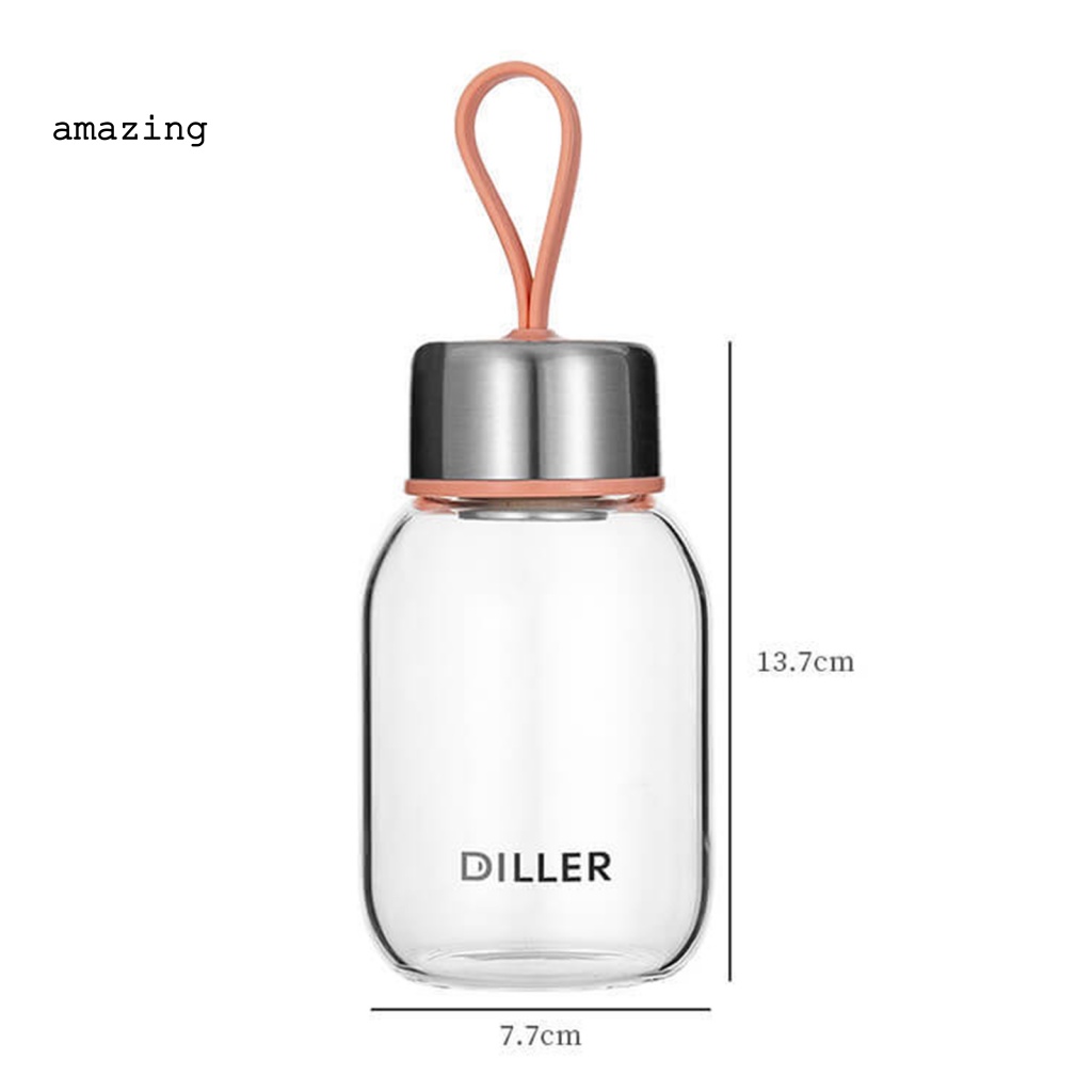 Bình Nước Thủy Tinh Chịu Nhiệt 360ml Có Đồ Lọc Trà Tiện Dụng