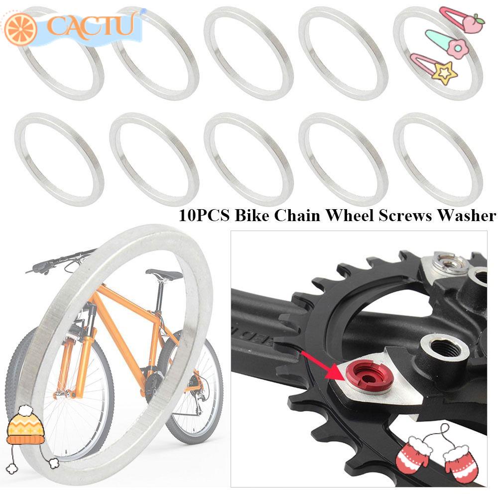 CACTU Set 10 Ốc Vít Bánh Xích Xe Đạp Bằng Hợp Kim Nhôm Chất Lượng Cao