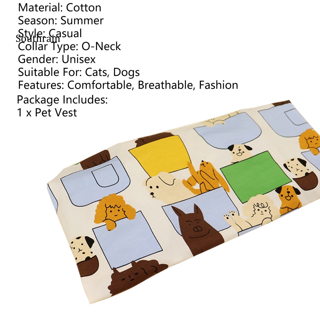 Áo Thun T-shirt Cổ Tròn In Hình Hoạt Hình Dành Cho Chó Mèo Phong Cách Đường Phố Trong Nhà Và Ngoài Trời