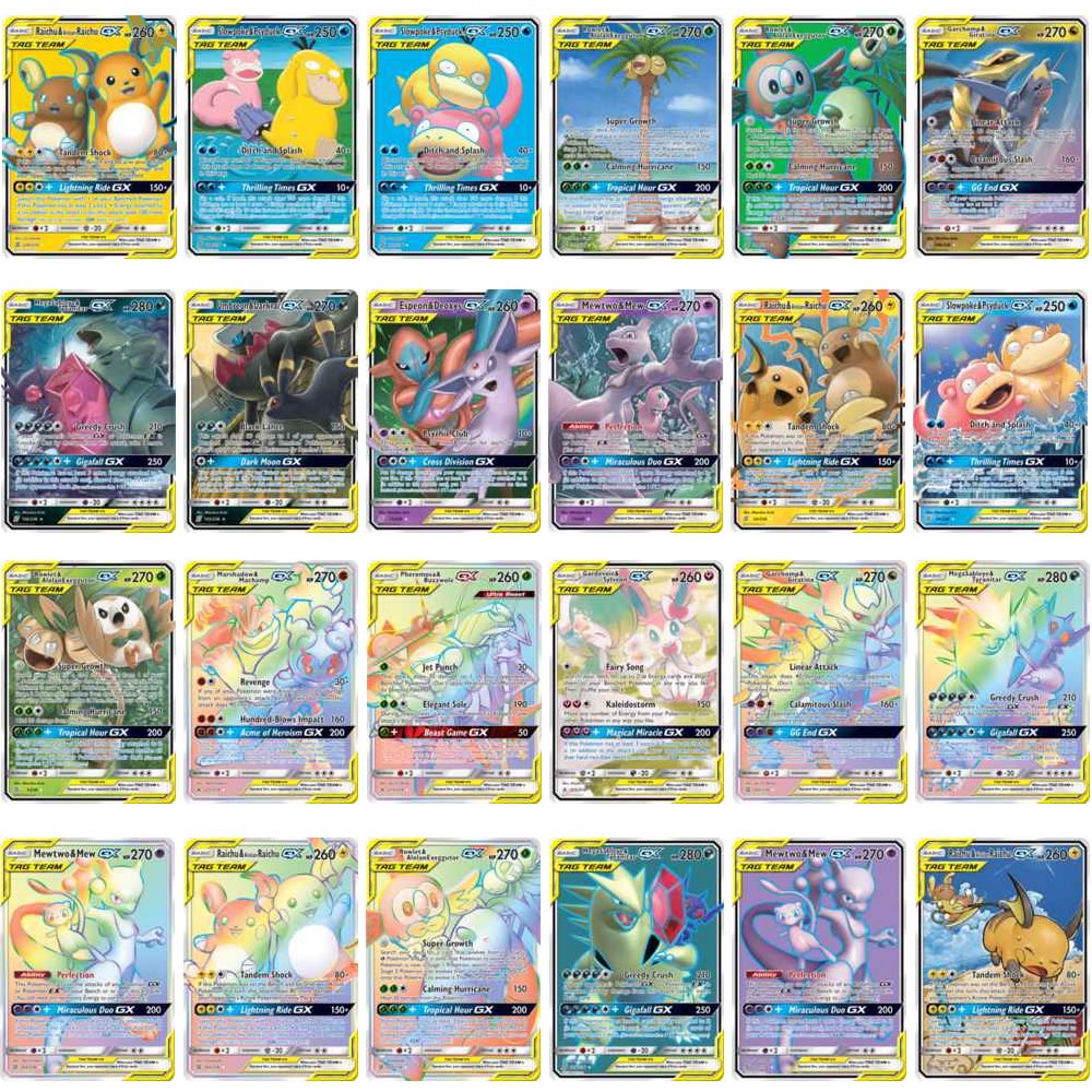 60 Bộ thẻ bài pokemon Charizard Gyarados Pikachu thẻ flash phim hoạt hình Tiếng Anh Vmax Gx quà tặng đồ chơi trẻ em