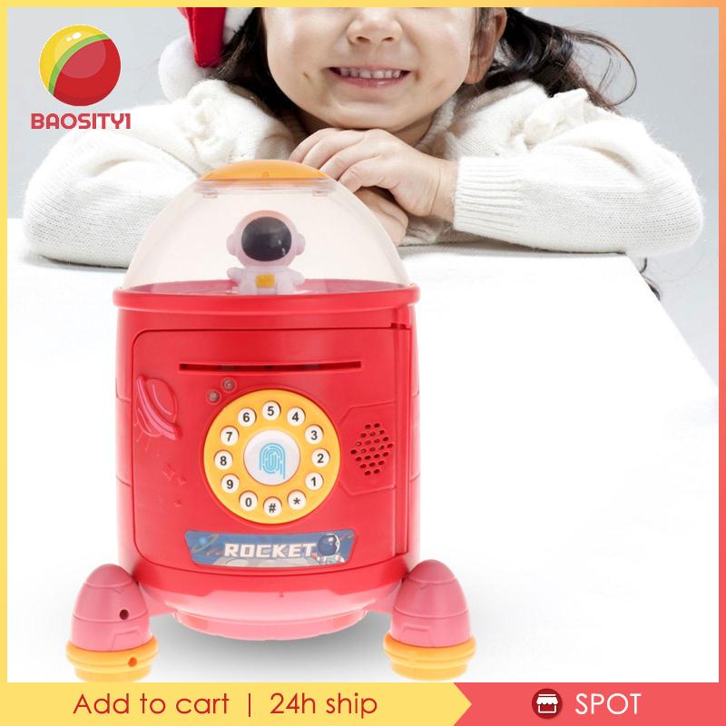 [Baosity1] Hộp Tiết Kiệm Tiền Có Mật Khẩu An Toàn ATM Điện Tử Cho Bé Trai Bé Gái