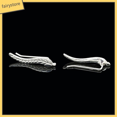 1 Đôi Bông Tai Hình Chiếc Lá Đính Đá Thời Trang Dành Cho Nữ