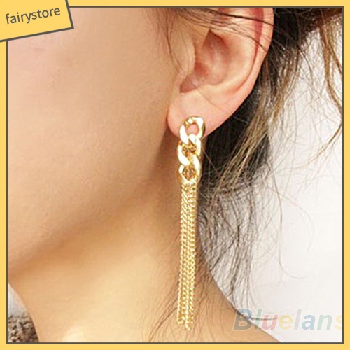 Bông Tai Dáng Dài Phối Tua Rua Phong Cách Retro Thời Trang Dự Tiệc Cho Nữ