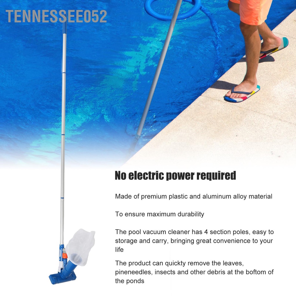 Tennessee052 Máy bay phản lực chân không hồ bơi di động với 4 phần cực Bộ làm sạch dưới nước cho đài phun trong bồn tắm nóng