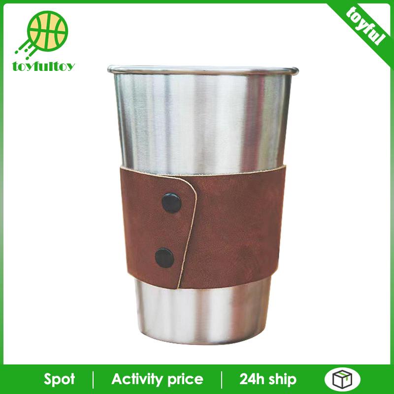 Cốc Uống Nước Bằng Thép Không Gỉ Có Tay Cầm Tiện Dụng