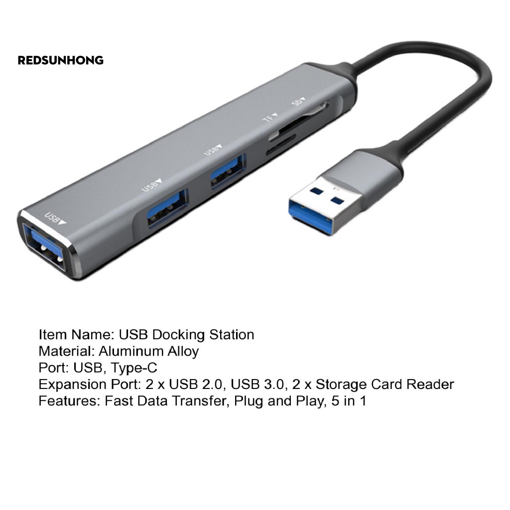 Bộ Chia Cổng USB Type-C 5 Trong 1 Cho Windows / iOS