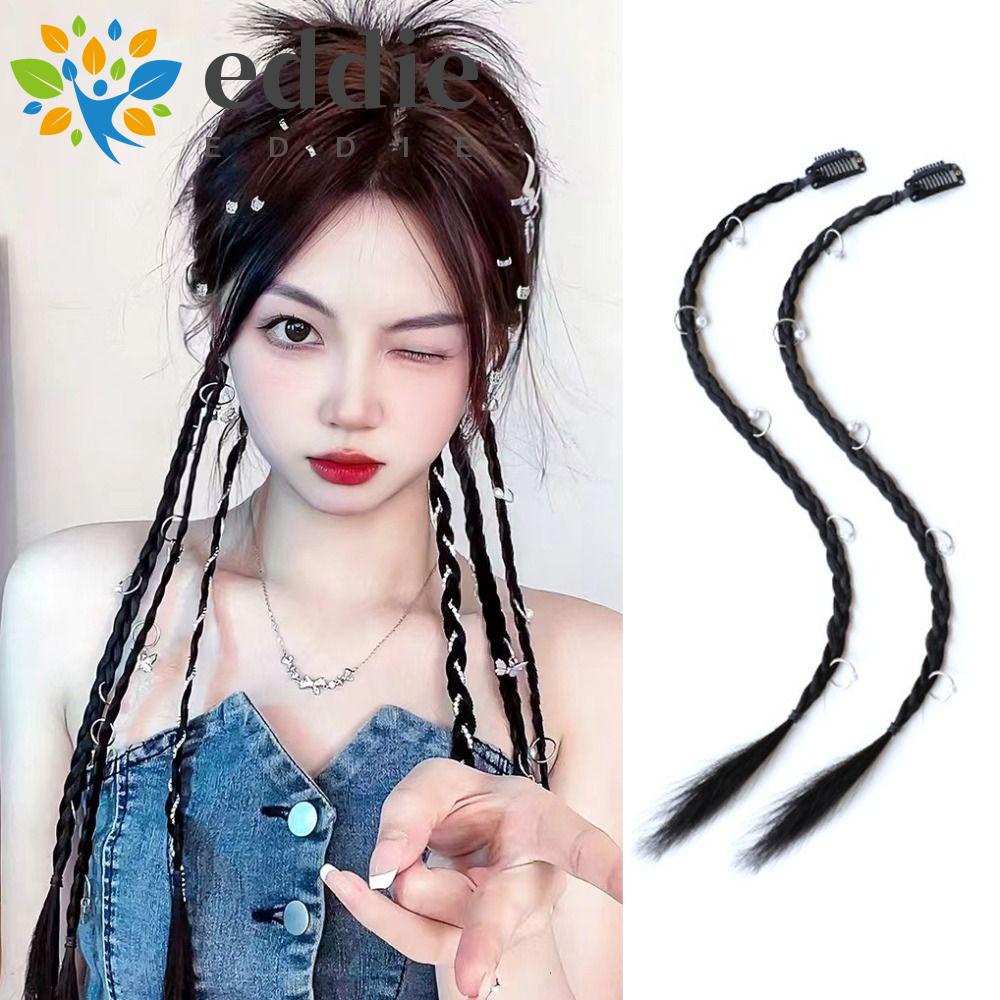 Bím Tóc Giả 26EDIE Y2K Bằng Sợi Tổng Hợp Trang Trí Tóc Đuôi Ngựa DIY