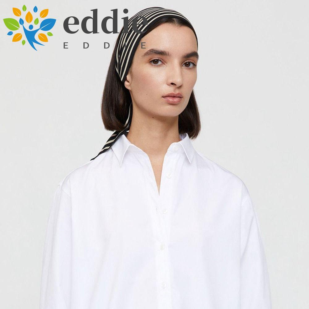 Khăn Quàng Cổ 26Eddie Vải Lụa In Họa Tiết Kẻ Sọc Phong Cách Cổ Điển Thời Trang Cho Nữ