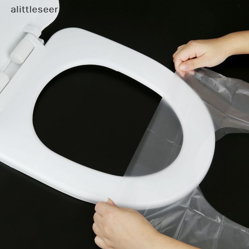 Bộ 50 Vỏ Bọc Bồn Cầu Bằng Nhựa PE Dùng Một Lần An Toàn Tiện Dụng