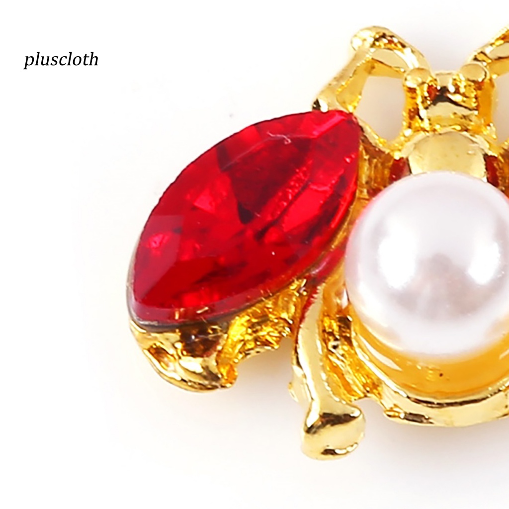 Set 10 Phụ Kiện Trang Trí Móng Tay 3D Hình Chú Ong Đính Đá Xinh Xắn