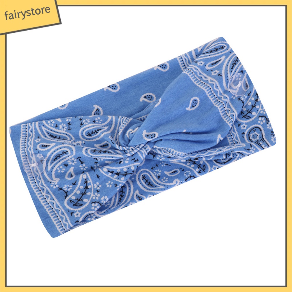 Băng Đô Cài Tóc Co Giãn In Họa Tiết Hoa Xinh Xắn Thời Trang Cho Nữ