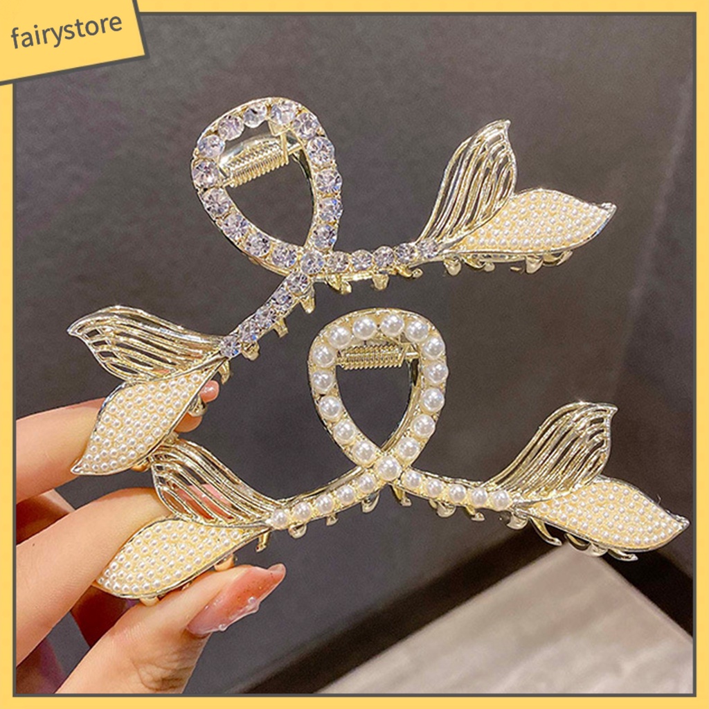 Kẹp Tóc Đính Ngọc Trai Giả Hình Đuôi Cá Sang Trọng