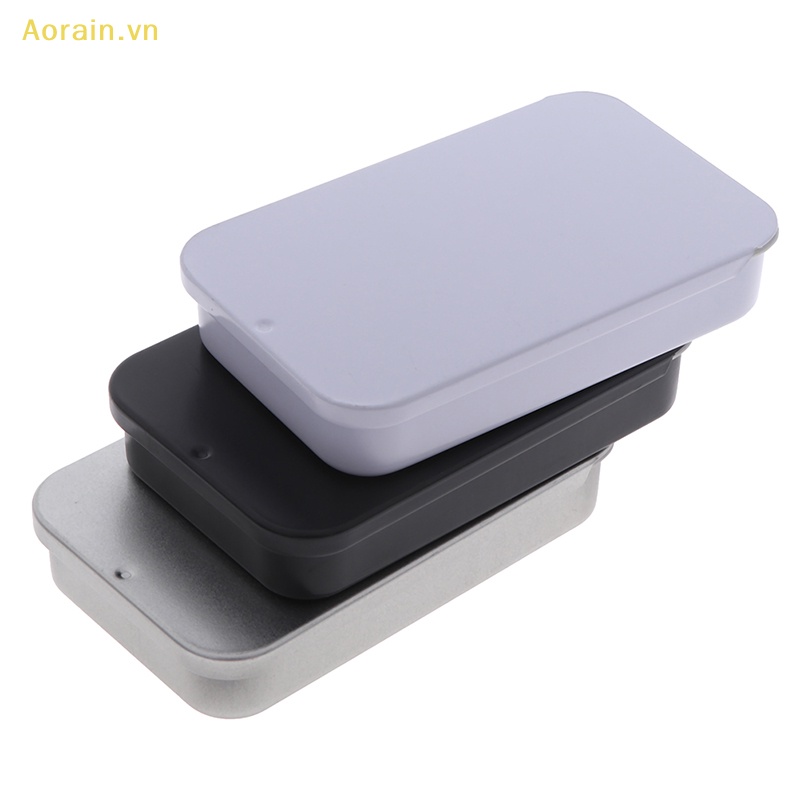 Hộp Thiếc Nhỏ Đựng Kem Dưỡng Râu 8x5x1.5cm Có Nắp Trượt Tiện Dụng