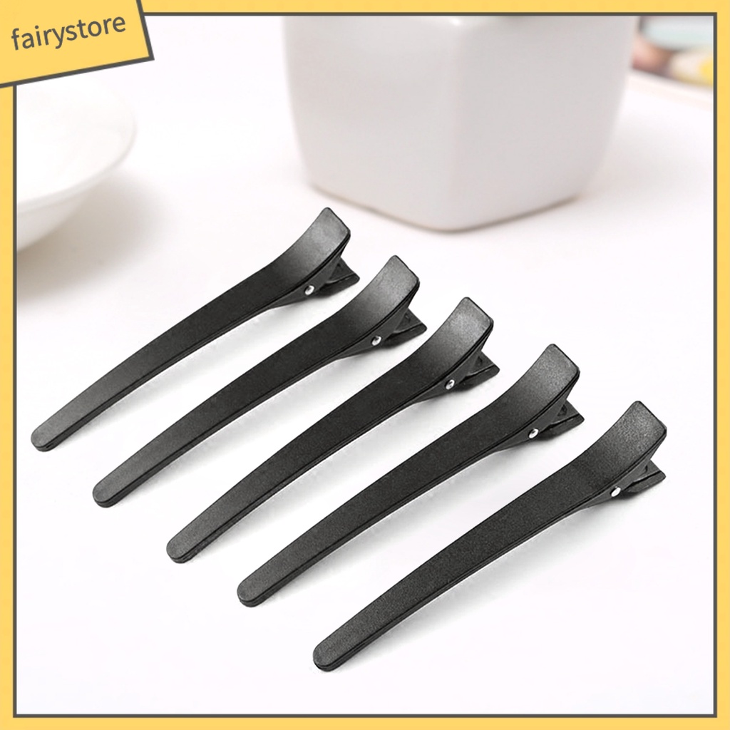 Set 12 Kẹp Tóc Tạo Kiểu Bằng Nhựa Màu Sắc Trơn Dành Cho Salon