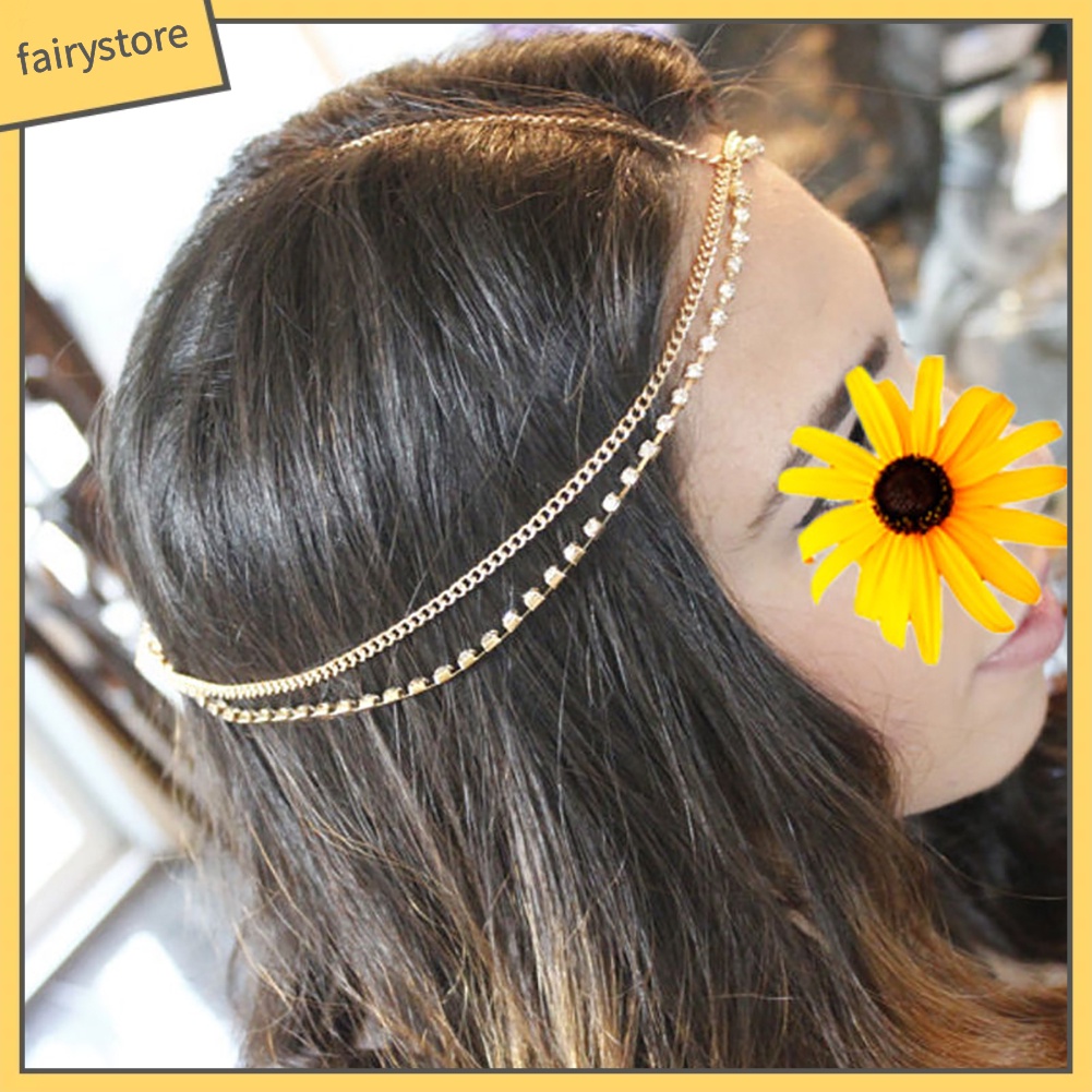 Dây Đeo Đầu Chuỗi Hạt Phong Cách Bohemia Cho Nữ