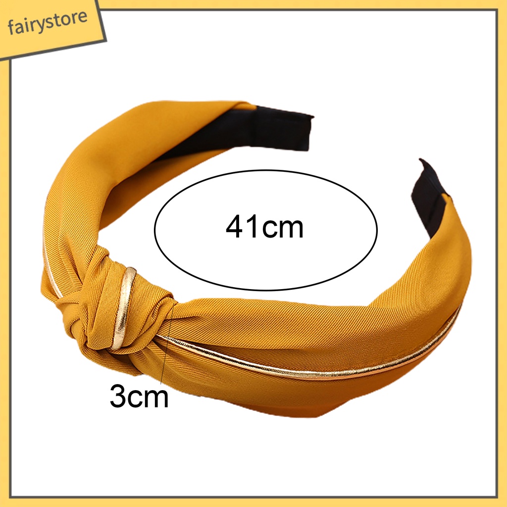 Băng Đô Cài Tóc Bản Rộng Thiết Kế Thắt Nút Đơn Giản Cho Nữ