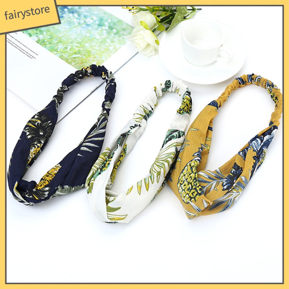 Băng Đô Cài Tóc Co Giãn In Họa Tiết Thời Trang Cho Nữ