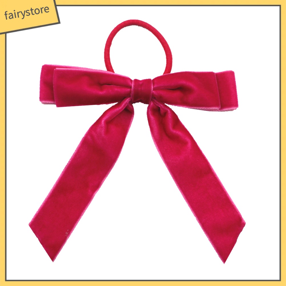 Dây Buộc Tóc Co Giãn Đính Nơ Họa Tiết Da Báo Ngọt Ngào Cho Bé Gái