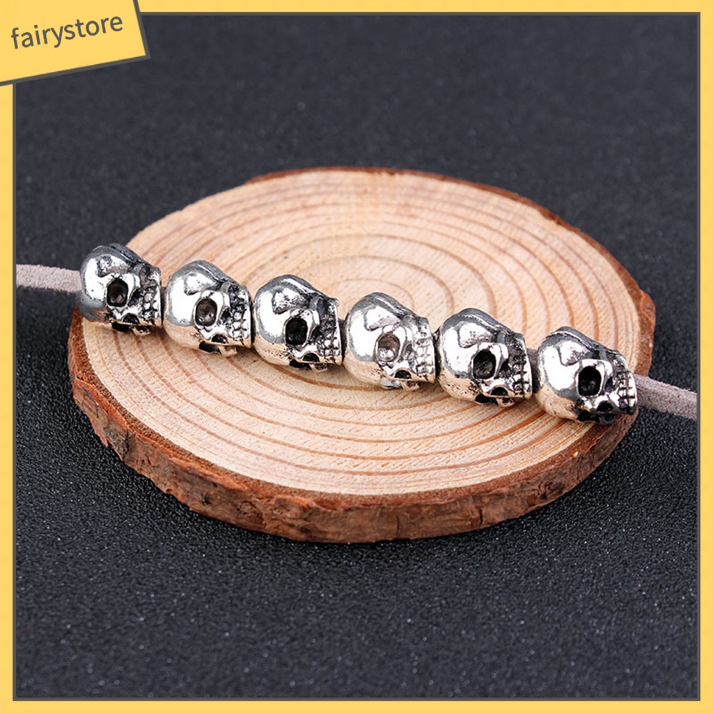 Dây Buộc Tóc Đuôi Ngựa Hình Đầu Lâu 3D Phong Cách Gothic DIY