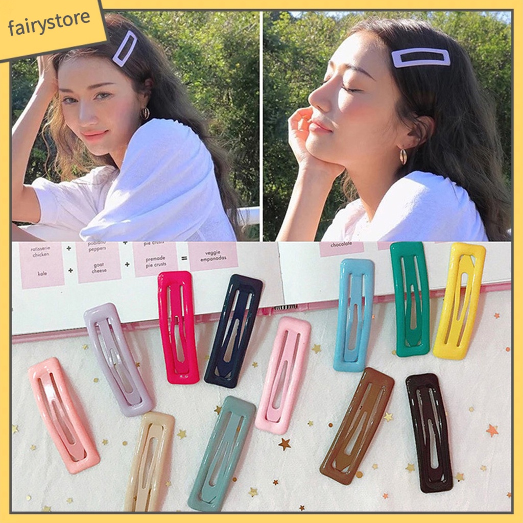 Kẹp Tóc Dạng Bấm Màu Kẹo Thời Trang Cho Nữ