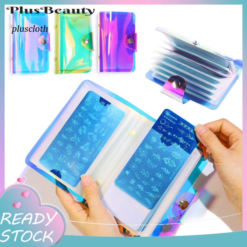 Túi Đựng Mẫu Trang Trí Móng Tay Trong Suốt Nhiều Ngăn Tiết Kiệm Không Gian