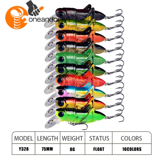 Mồi Câu Cá Giả Bằng Nhựa Cứng 7.5cm / 8g