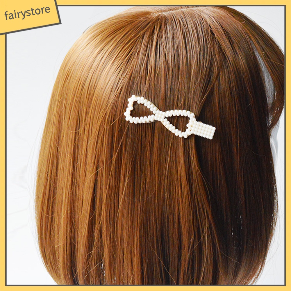 Kẹp TóC HìNh Nơ / TráI Tim ĐíNh NgọC Trai Giả Dễ Thương Cho Nữ