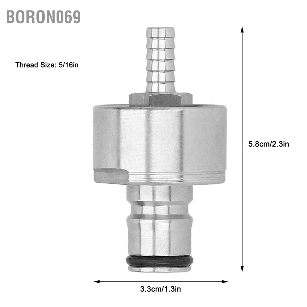 Boron069 Nắp cacbonat bằng thép không gỉ với loại khóa Barb Ball 5/16in Fit Soft Làm bia chai PET