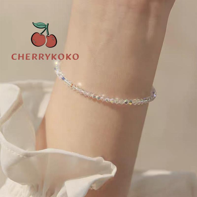 🍒🍒CHERRYKOKO Siêu Flash!Hàng Chính Hãng Vòng Đeo Tay Siêu Mỏng Đính Pha Lê Đơn Giản Kết Cấu Nhẹ Sang Trọng Cho Nữ