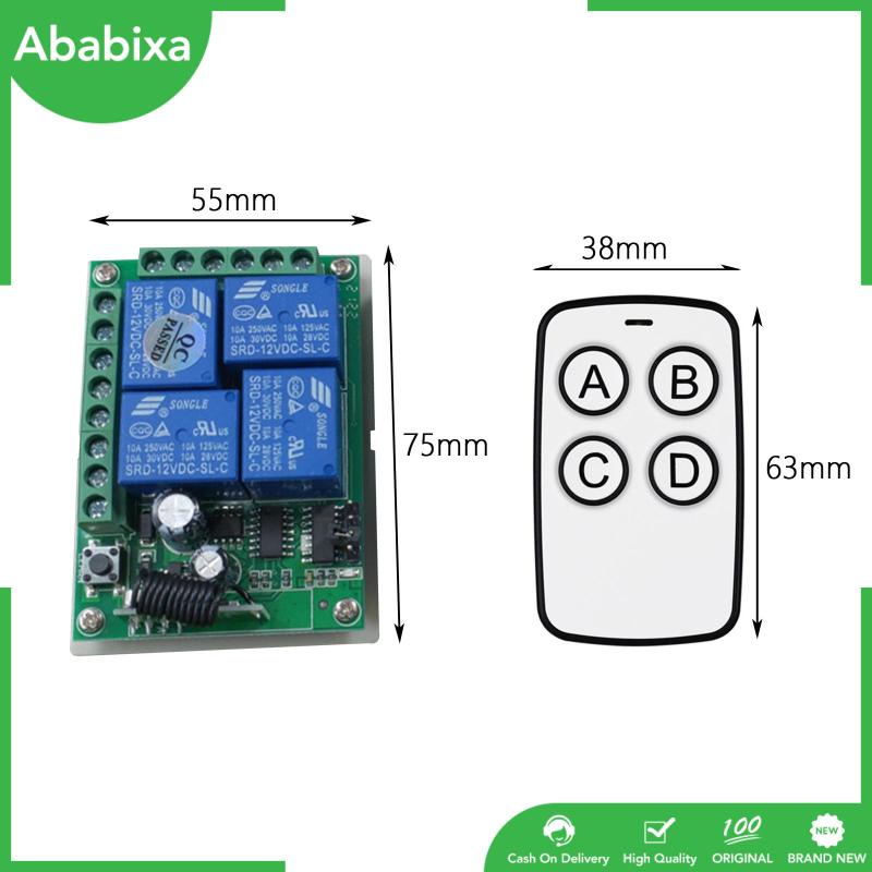 Công Tắc Điều Khiển Từ Xa 4 Kênh Cho Cửa Sổ / Nhà Ở / Công Nghiệp
