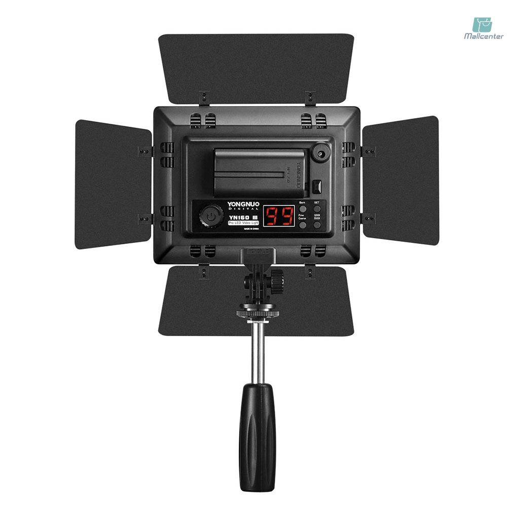 Yongnuo Pro YN-160 III 192 LEDs Video Studio Photography Light Lamp Adjustable Color Temperature 3200K-5500K for    Pentax Olympus Camcorder DSLR Camera with Color Plates
