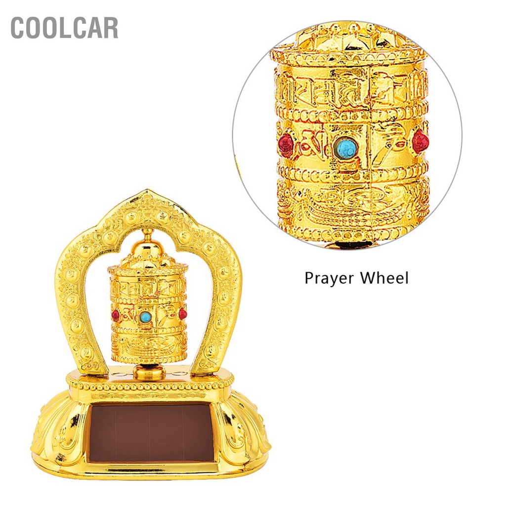 Đồ Trang Trí Phật Giáo Tây Tạng Cầu Nguyện Quay Năng Lượng Mặt Trời cho Nội Thất Xe Hơi - CoolCar