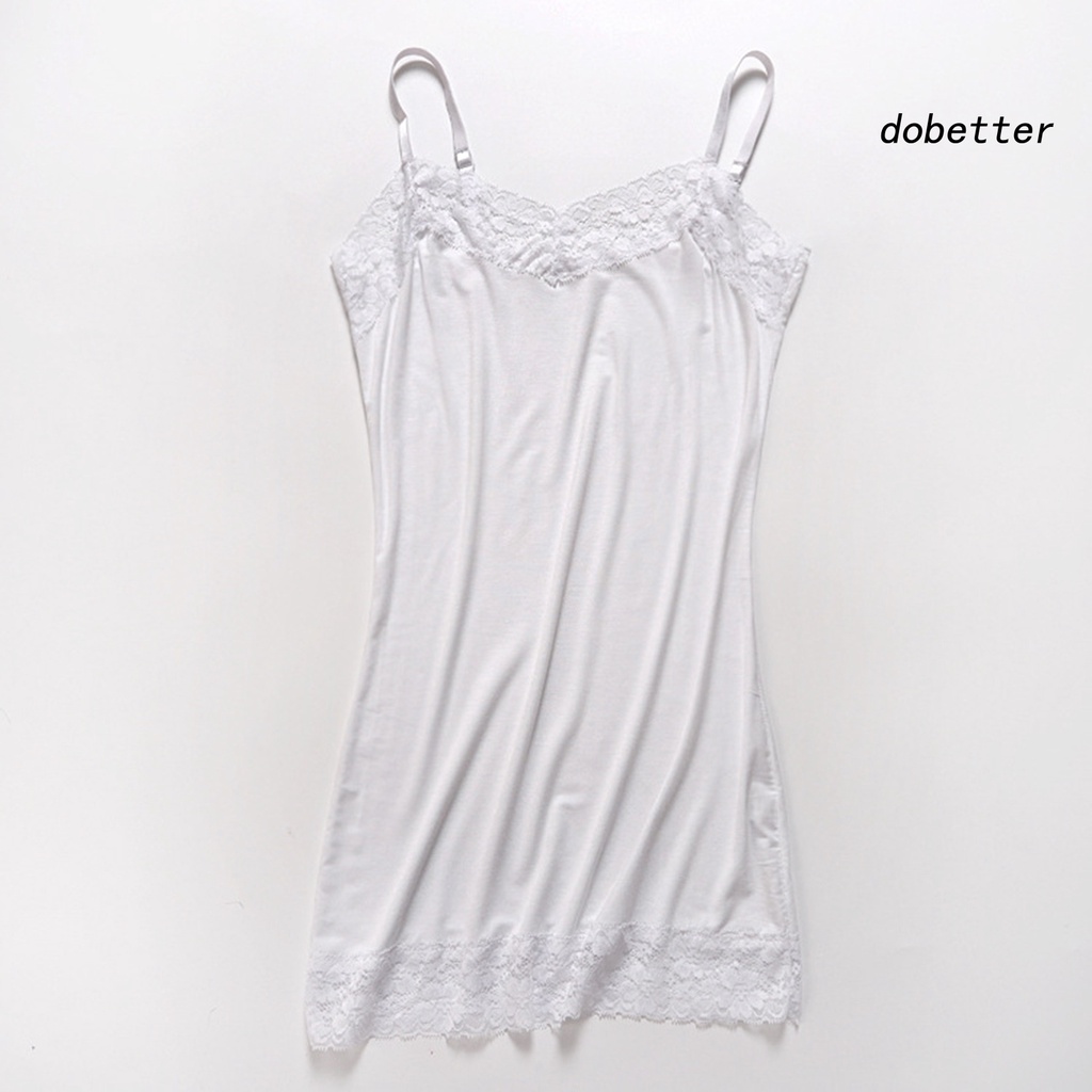 Áo Hai Dây Cổ Chữ V Phối Ren Mỏng Co Giãn Màu Sắc Trơn Quyến Rũ Cho Nữ