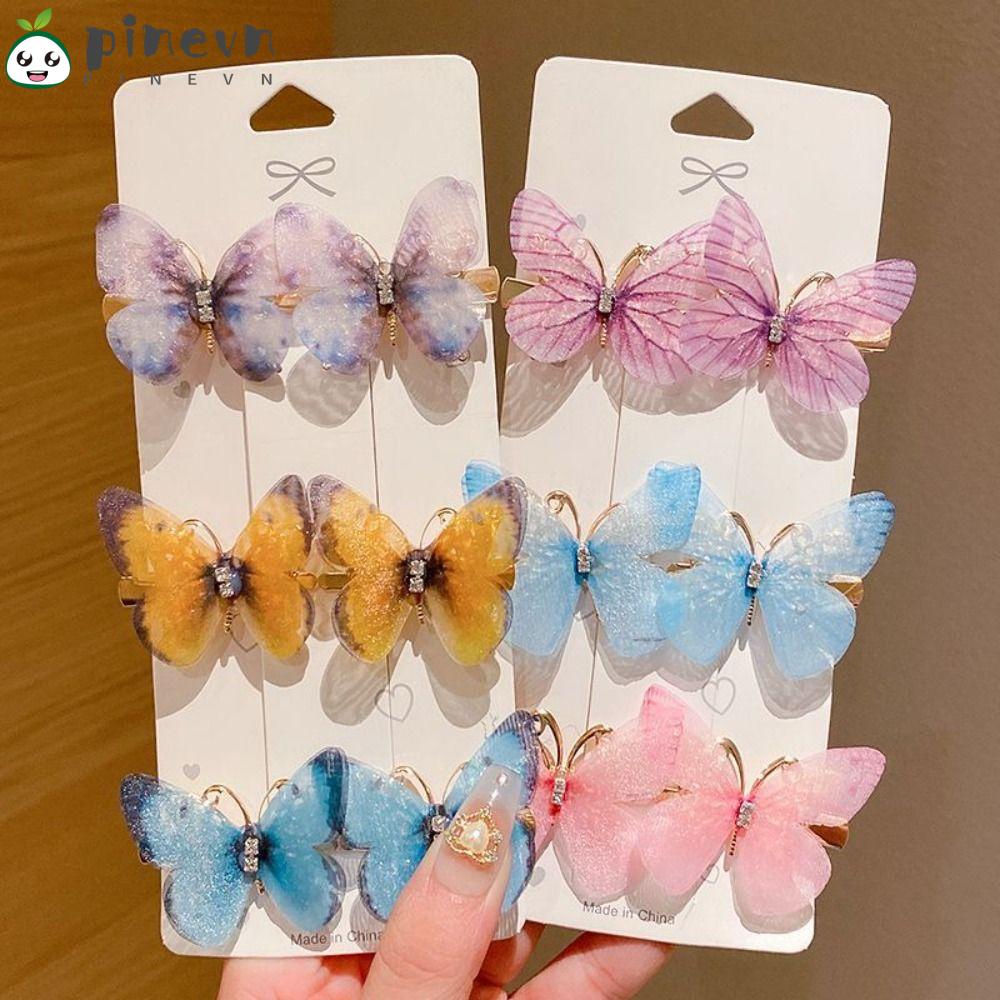 Kẹp Tóc Hình Bướm Màu Cầu Vồng Dễ Thương