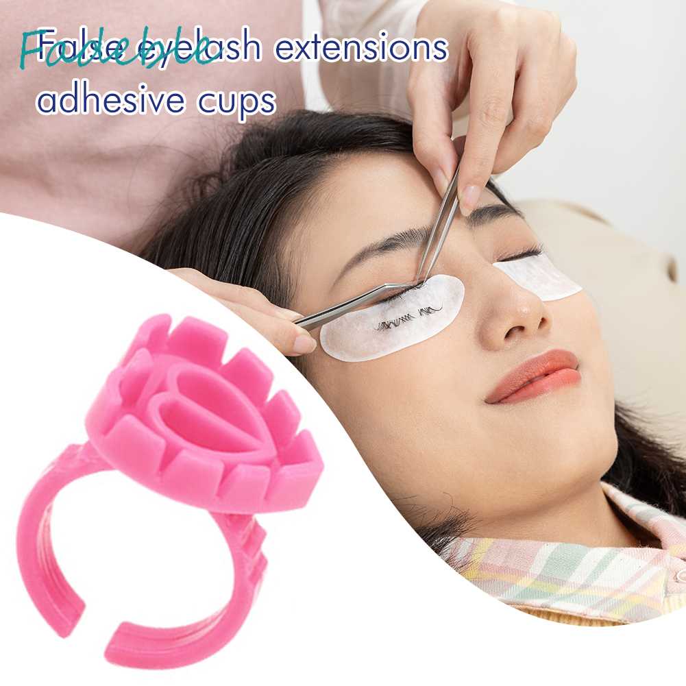 Set 100 Giá Đỡ Nhẫn Gắn Lông Mi Giả Dùng Một Lần Tiện Dụng