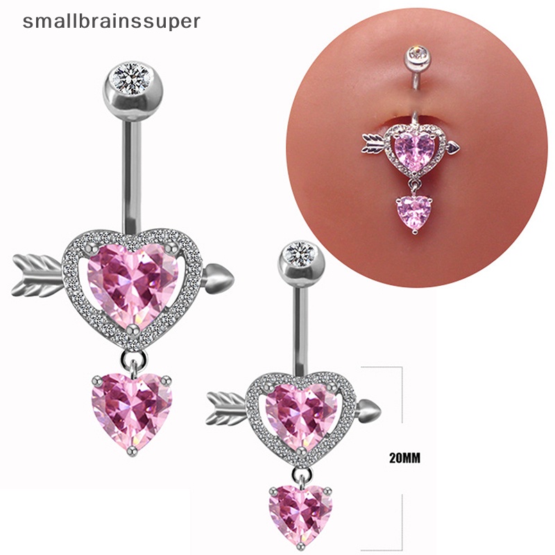 Khuyên Mũi Bằng Thép Không Gỉ Hình Trái Tim Đính Đá Thời Trang