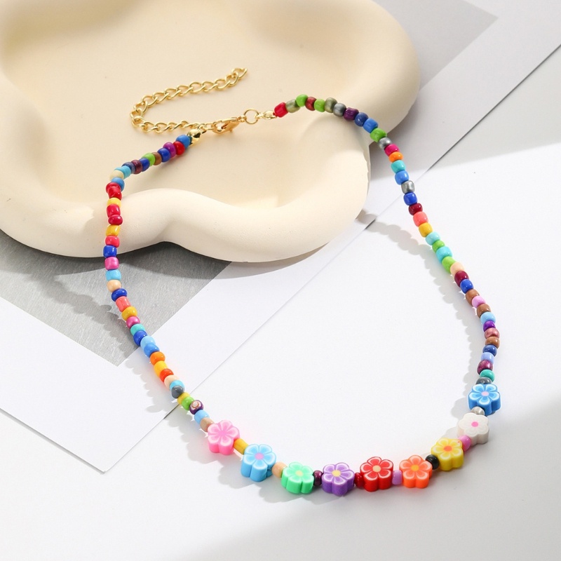Vòng Cổ Chuỗi Hạt Nhiều Màu Dễ Thương Thời Trang Mùa Hè Cho Nữ