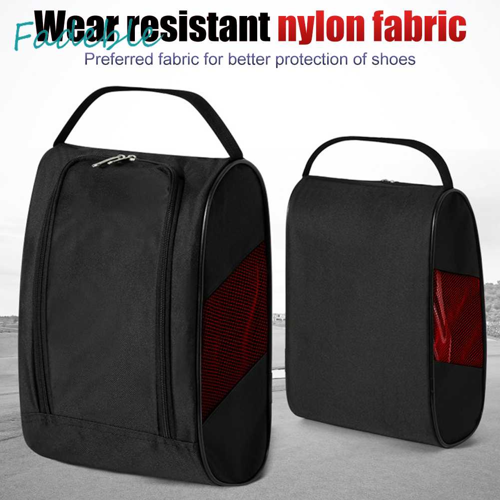 Túi Đựng Giày Chơi Golf Bằng Nylon Có Khóa Kéo Thoáng Khí Tiện Dụng