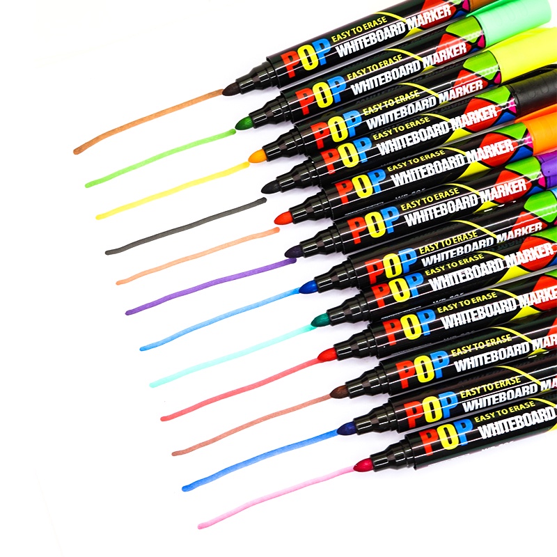Bút Lông Viết Bảng 8 / 12 Màu Có Thể Xóa Được Dành Cho Học Sinh / Văn Phòng / Nhà Cửa