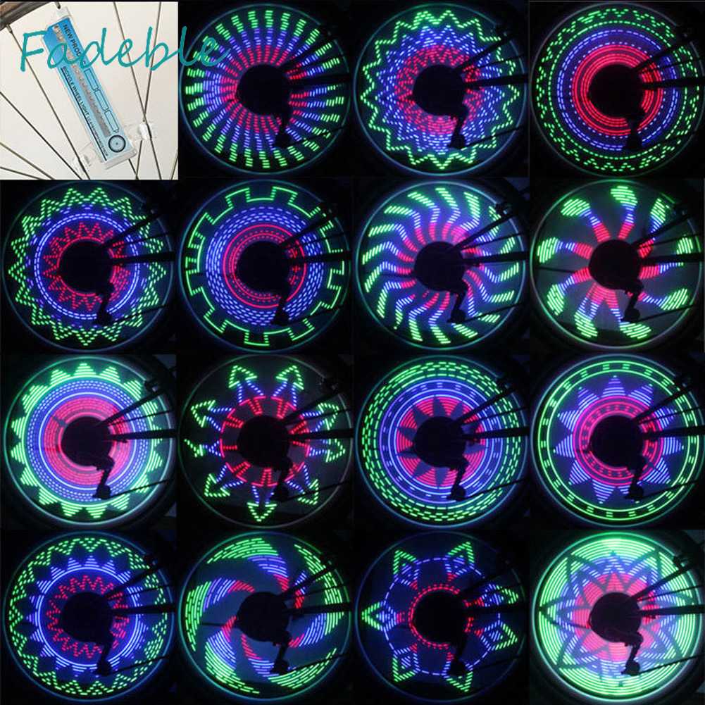 Set 2 Đèn Led 32 Bóng Nhiều Màu Sắc Gắn Căm Xe Đạp Leo Núi