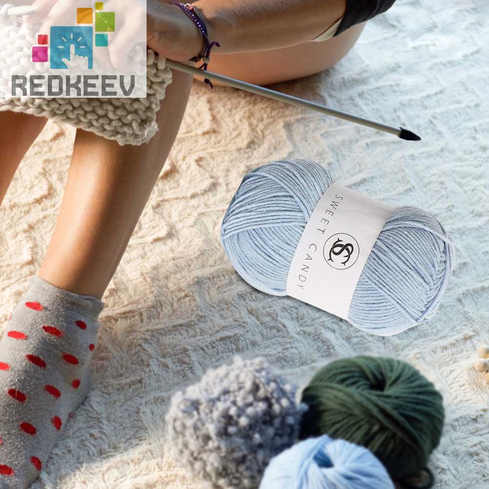 1 Cuộn Chỉ Đan Len Dày Mềm Mại DIY