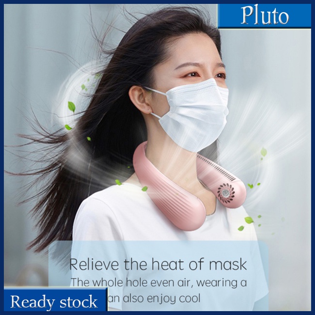 Mới Quạt Đeo Cổ Không Cánh T36 3 Tốc Độ Tùy Chỉnh Kèm Sạc Usb Tiện Dụng Mang Theo Du Lịch / Dã Ngoại