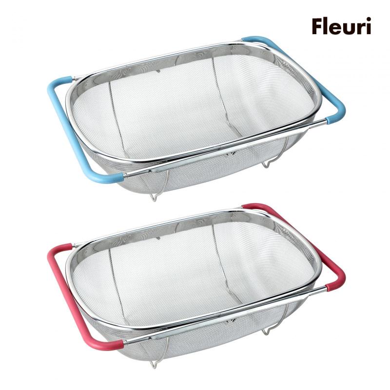 [Fleurir] Rổ Rửa Trái Cây Rau Củ Quả Có Thể Kéo Dài Ráo Nước